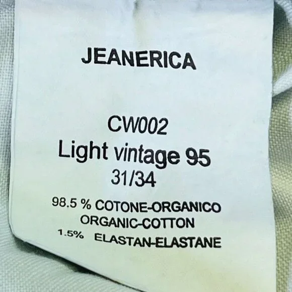 Jeanerica Jeans Light Vintage 95 CW002 Size 31 Button Fly Ankle Cut - Picture 6 of 13